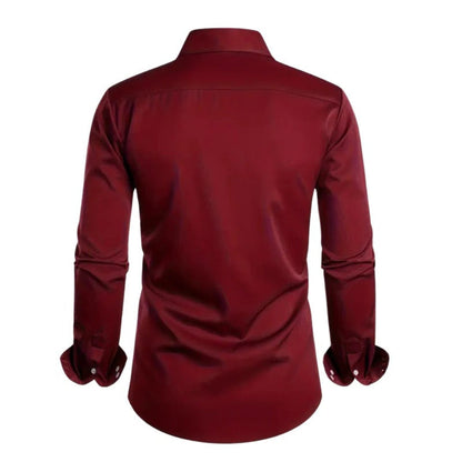 Extended Length Dress Shirt with Pointed Collar