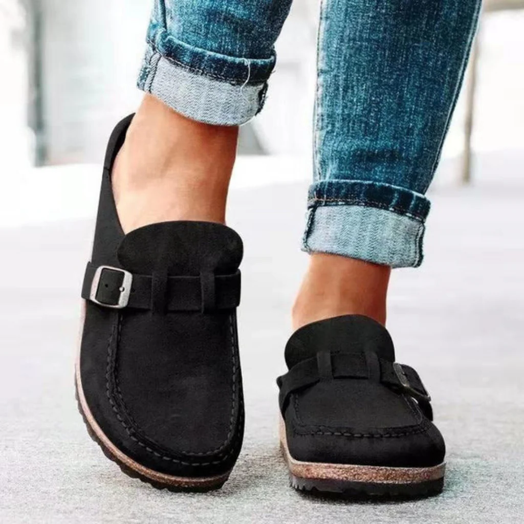 Women's Buckled Sandals with Adjustable Strap and Open Toe Design