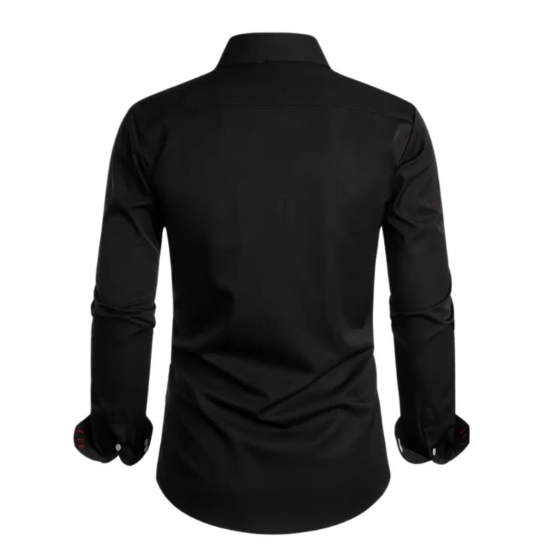 Extended Length Dress Shirt with Pointed Collar