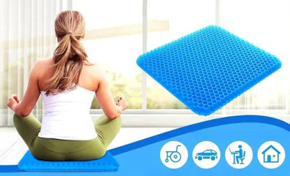 Gel Seat Cushion with Honeycomb Design for Office, Car, and Wheelchair