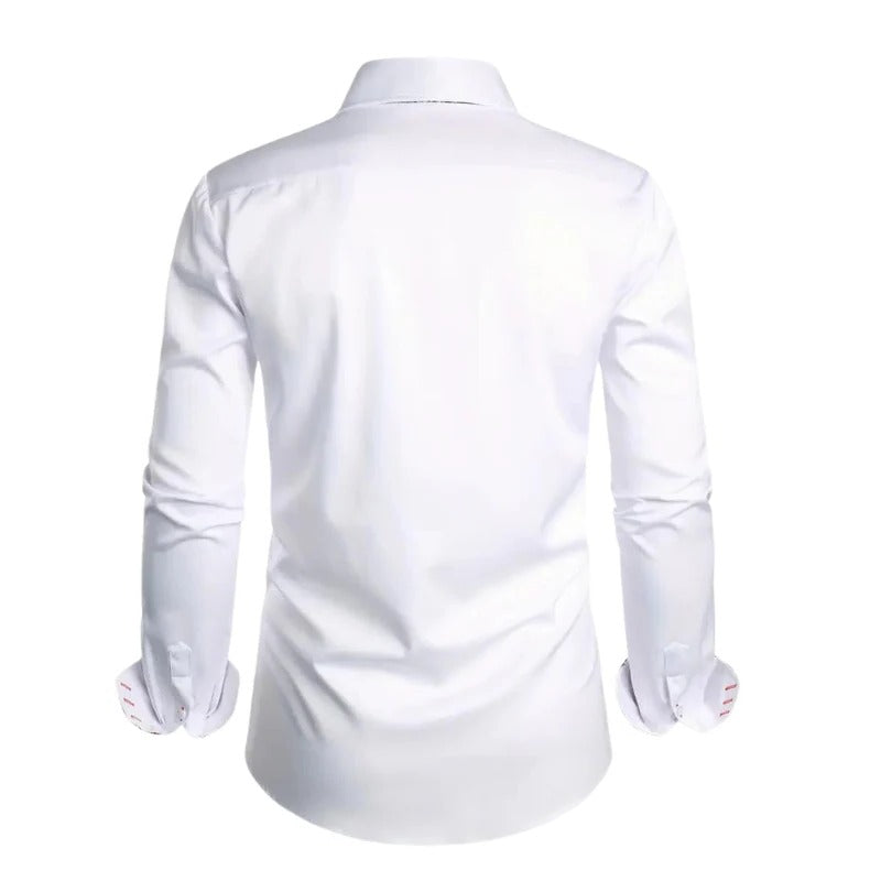 Extended Length Dress Shirt with Pointed Collar
