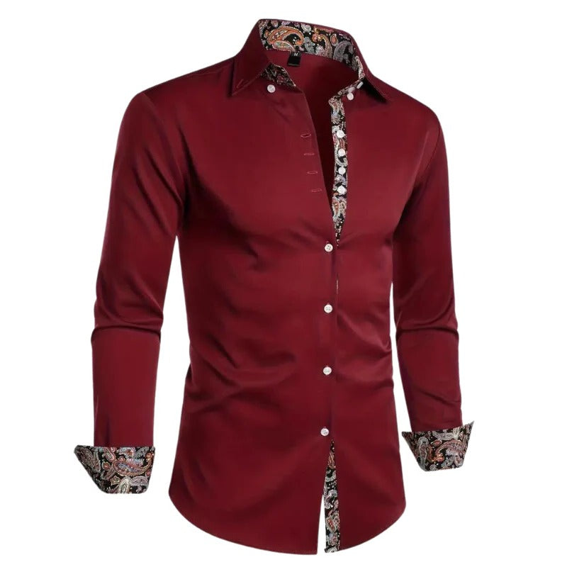 Extended Length Dress Shirt with Pointed Collar