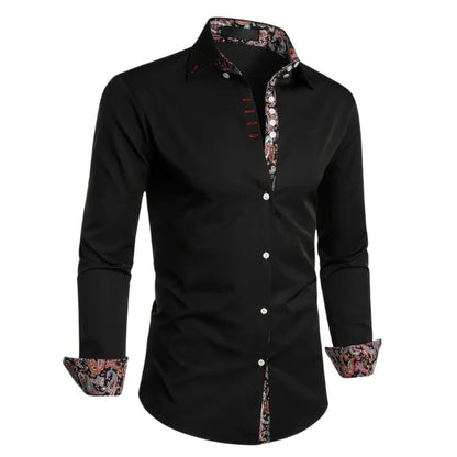 Extended Length Dress Shirt with Pointed Collar