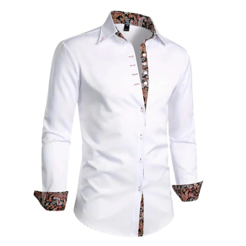Extended Length Dress Shirt with Pointed Collar