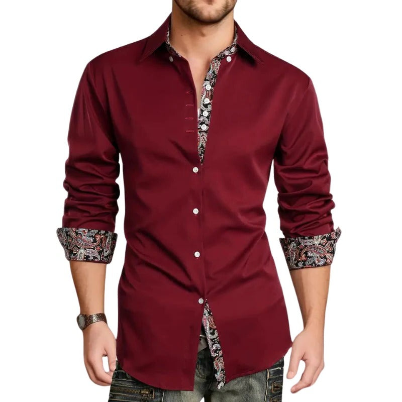 Extended Length Dress Shirt with Pointed Collar