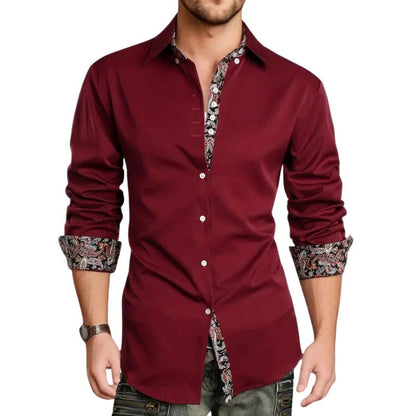 Extended Length Dress Shirt with Pointed Collar