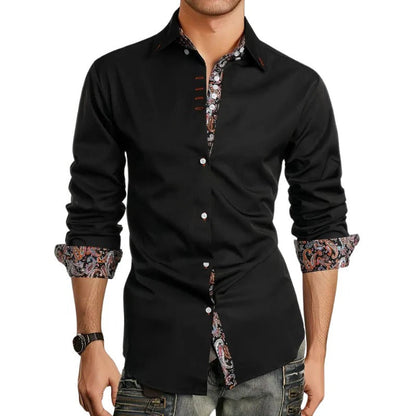 Extended Length Dress Shirt with Pointed Collar