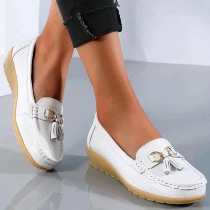 Women's Premium Hide Loafers with Ergonomic Insoles and Air-Permeable Build