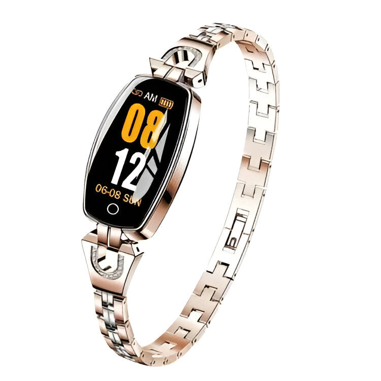 Smart Fitness Bracelet with Heart Rate Monitor and Color Touchscreen, IP67 Rated