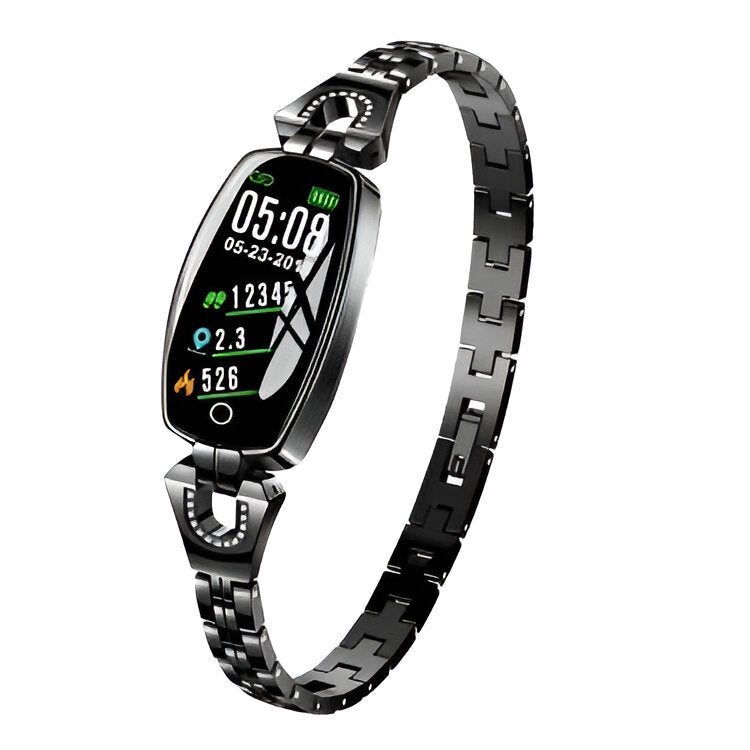 Smart Fitness Bracelet with Heart Rate Monitor and Color Touchscreen, IP67 Rated