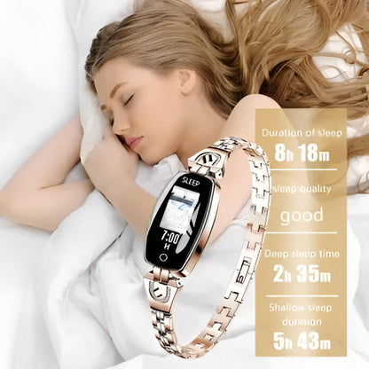 Smart Fitness Bracelet with Heart Rate Monitor and Color Touchscreen, IP67 Rated
