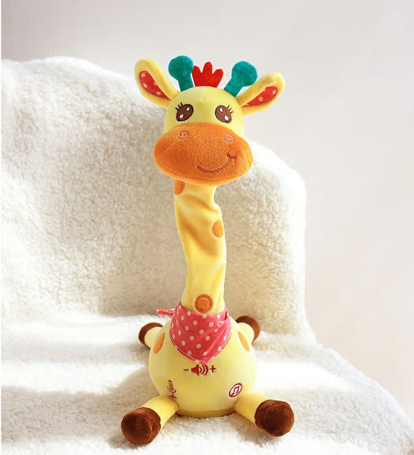 Interactive Plush Toy Giraffe with 60 Songs and Voice Recording, 12in Rechargeable