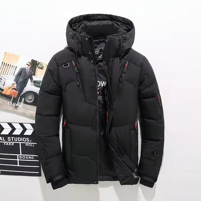 Men's Winter Parka with Duck Down Insulation and Neoprene Storm Cuffs for Extreme Cold