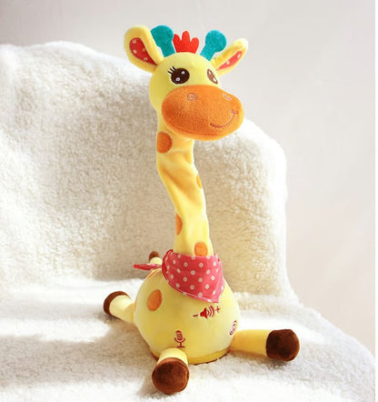 Interactive Plush Toy Giraffe with 60 Songs and Voice Recording, 12in Rechargeable