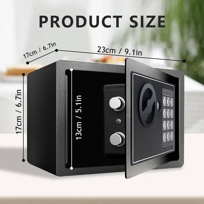 Digital Keypad Safe Box with Sensor Light and Emergency Keys