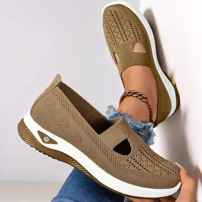 Women’s Mesh Knit Slip-On Walking Shoes for Everyday Walking