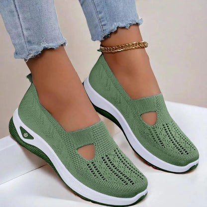 Women’s Mesh Knit Slip-On Walking Shoes for Everyday Walking