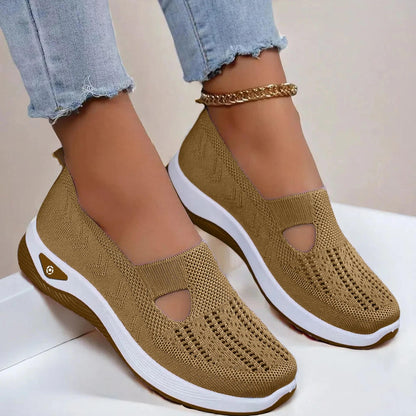 Women’s Mesh Knit Slip-On Walking Shoes for Everyday Walking