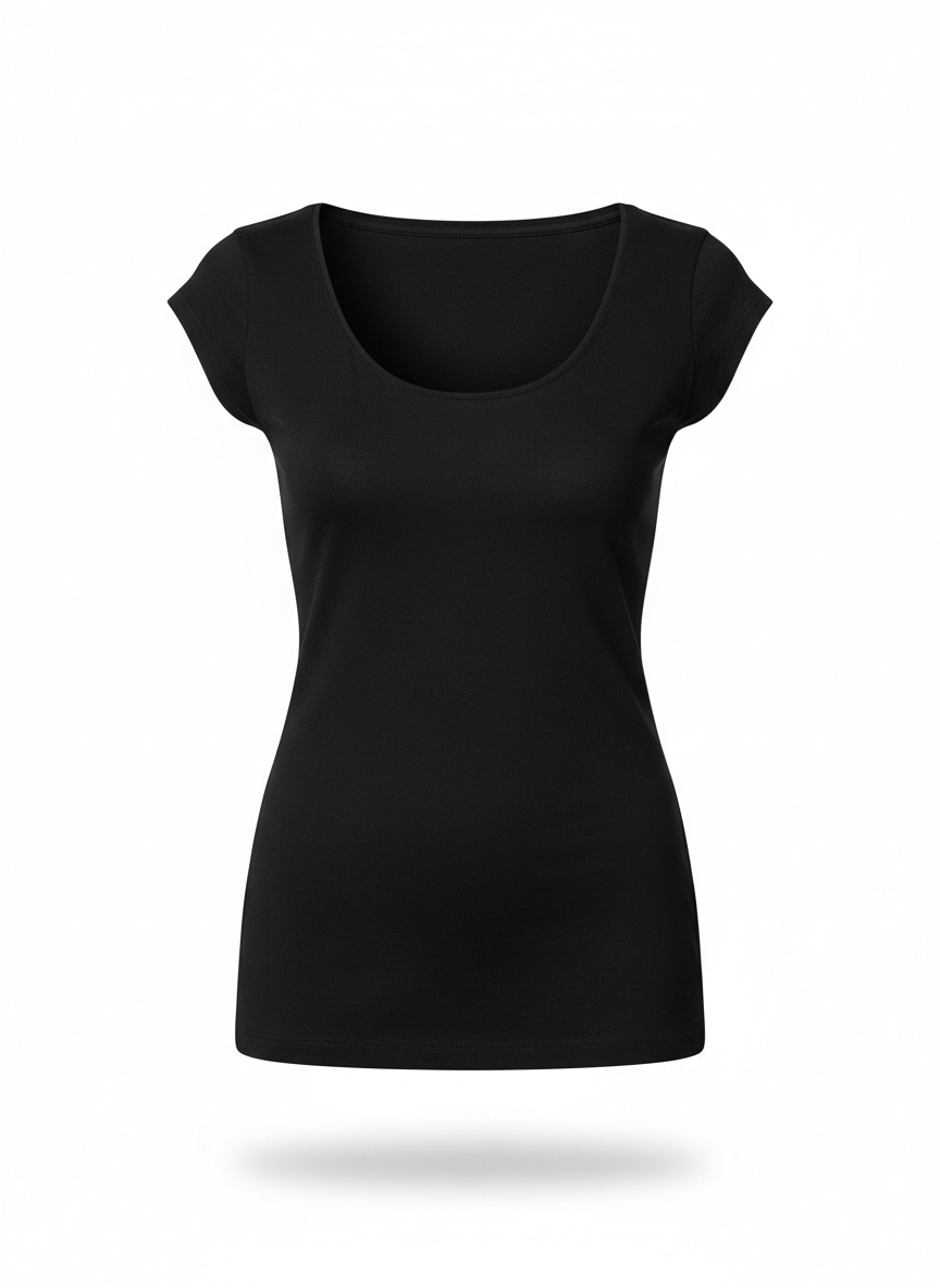 Black Slim T-Shirt for Women