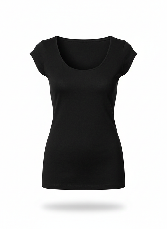 Black Slim T-Shirt for Women