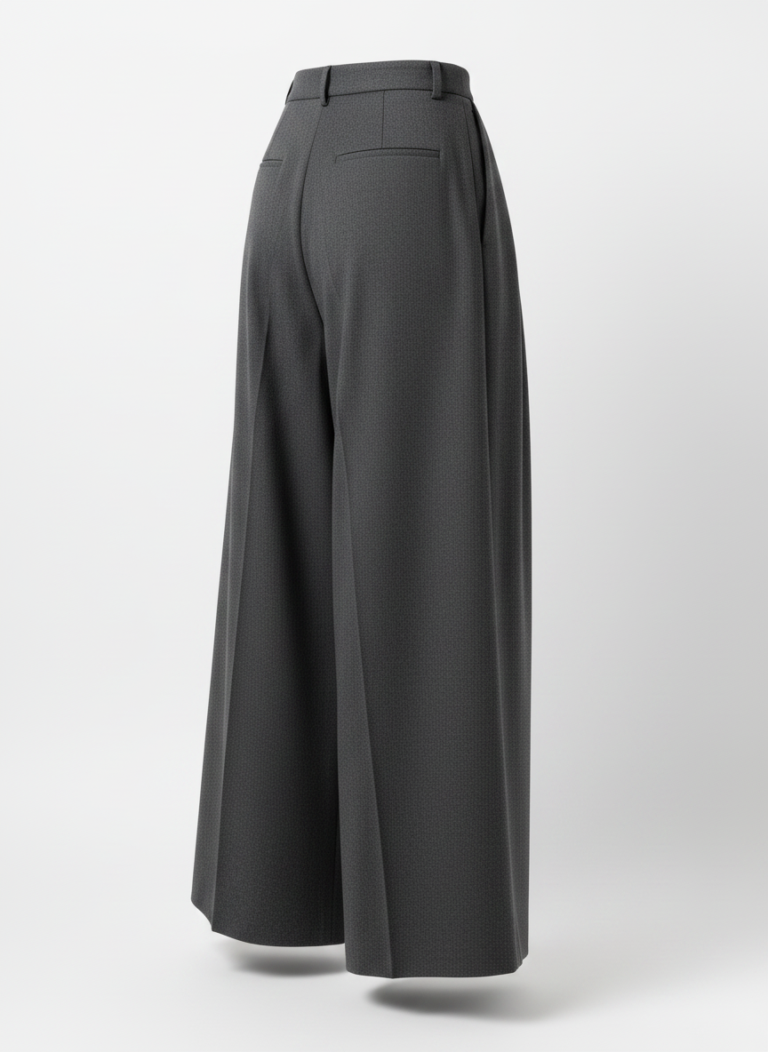 Dark Gray Wide Leg Pants for Women
