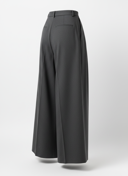 Dark Gray Wide Leg Pants for Women