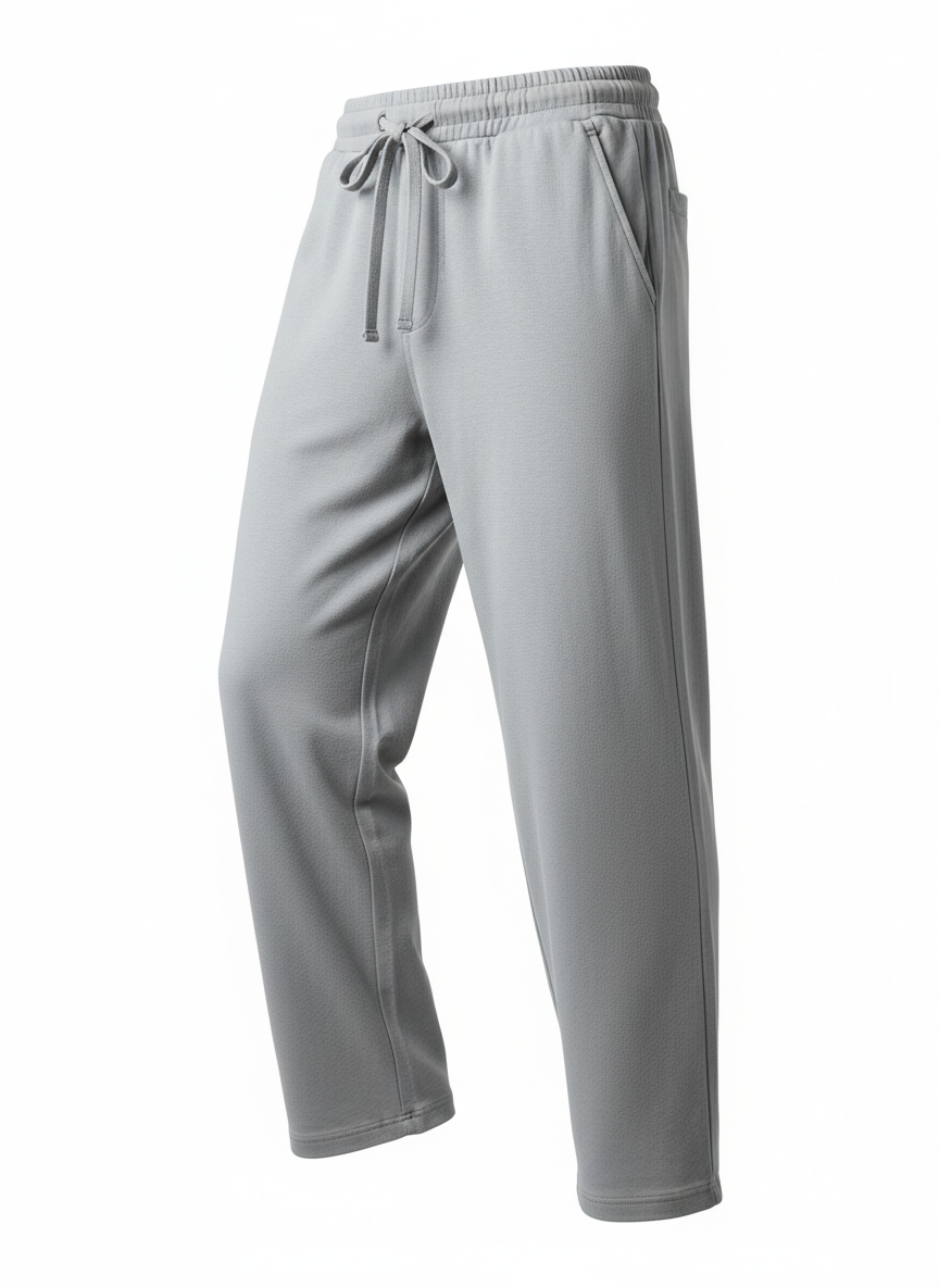 Gray Relaxed Pants for Men