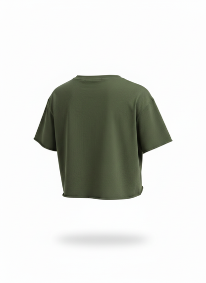 Green Crop T-Shirt for Women