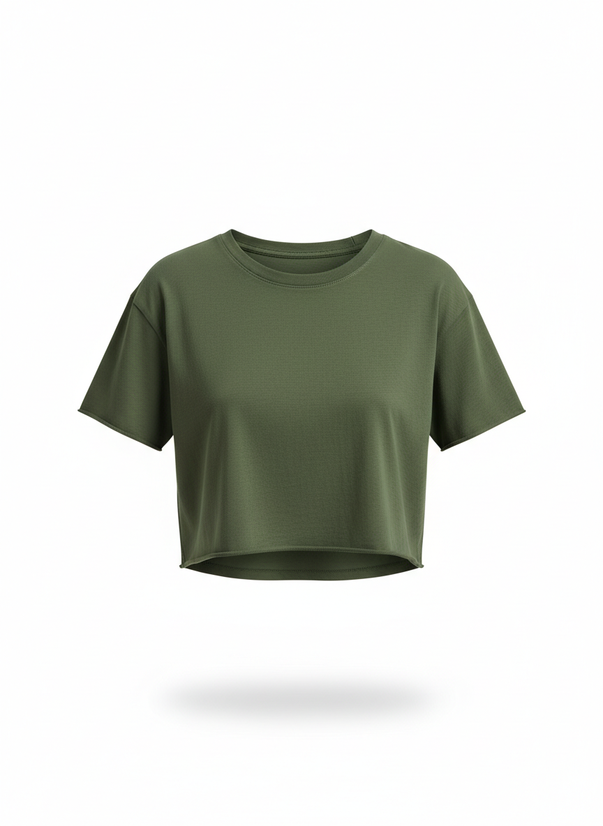 Green Crop T-Shirt for Women