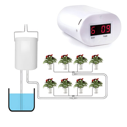 Programmable Plant Watering System with LCD Display and 120 Day Battery