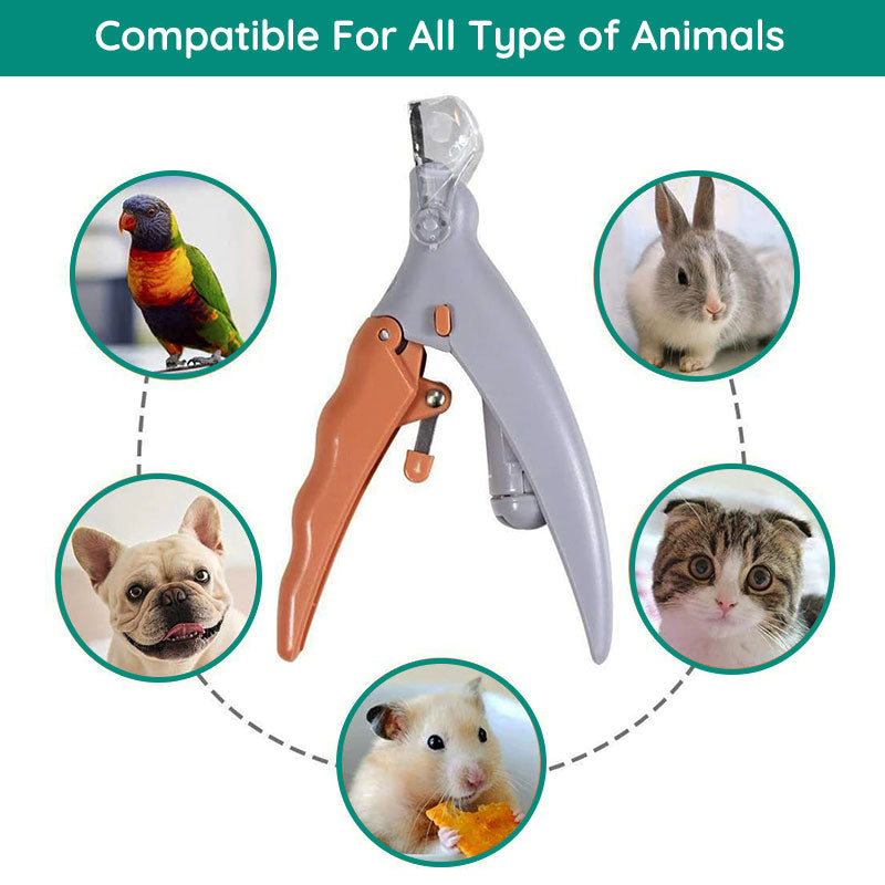 LED Dog Nail Clipper with Safety Guard and Stainless Steel Blade