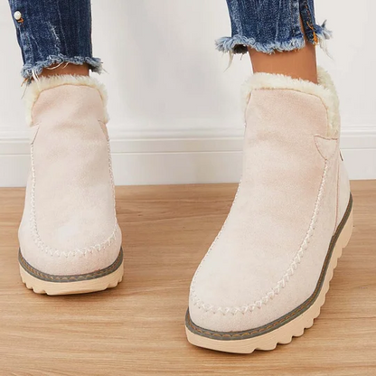Ankle Boots For Women Snow Footwear With Faux Fur Lining