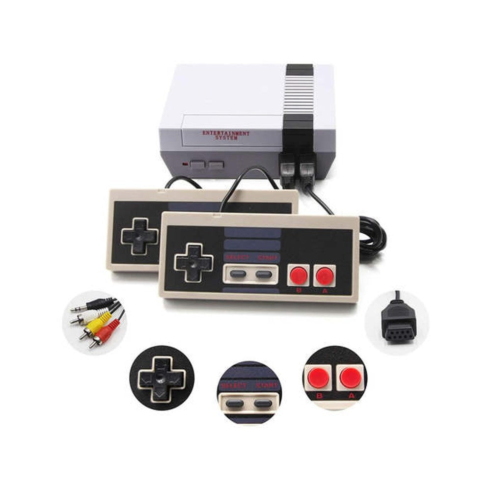 Retro Game Console with 620 Preloaded Titles and Two Wired Controllers, Composite AV