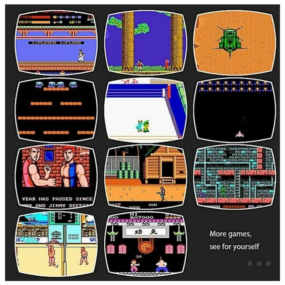 Retro Game Console with 620 Preloaded Titles and Two Wired Controllers, Composite AV