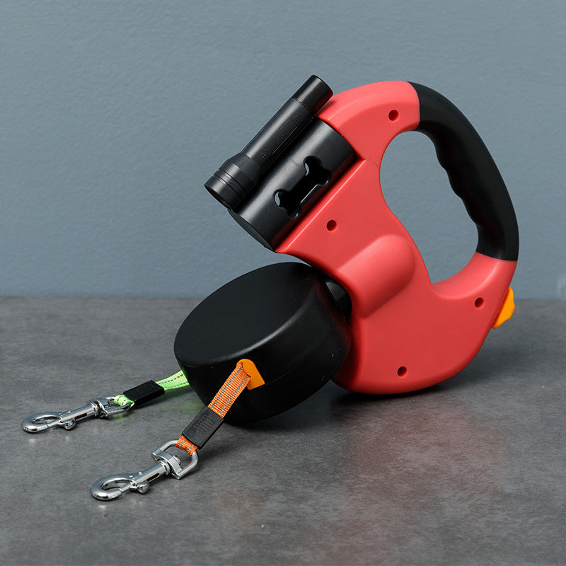 Dual Dog Leash with Swivel Joint and Padded Handle for Medium to Large Breeds