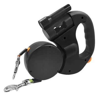 Dual Dog Leash with Swivel Joint and Padded Handle for Medium to Large Breeds