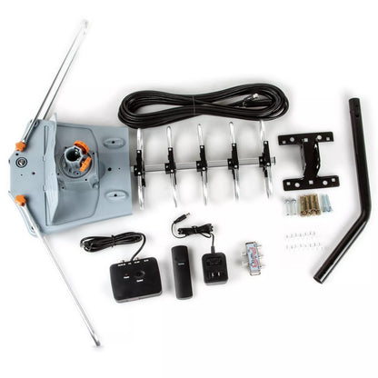 Motorized Outdoor TV Antenna with 360 Rotation and Wireless Remote Control