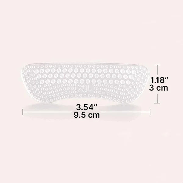 Heel Grip Inserts with Textured Surface and Shock Absorption, 4 Thickness Options
