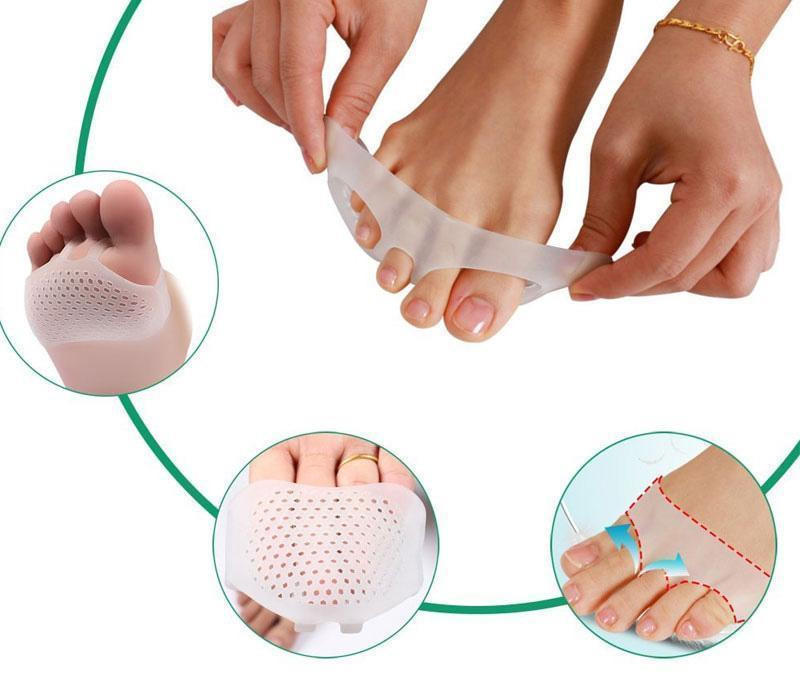 Gel Metatarsal Pads with Ventilated Design and Adhesive Backing, Set of 2
