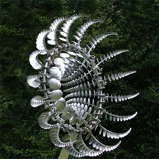 Kinetic Metal Wind Spinners Windmill Garden Decor Rust-Resistant Magical Design